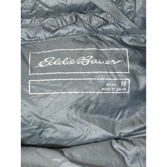 Eddie Bauer Jacket Mens Sz M Wide Channel Hooded Down Puffer Nylon Warm - Picture 3 of 5